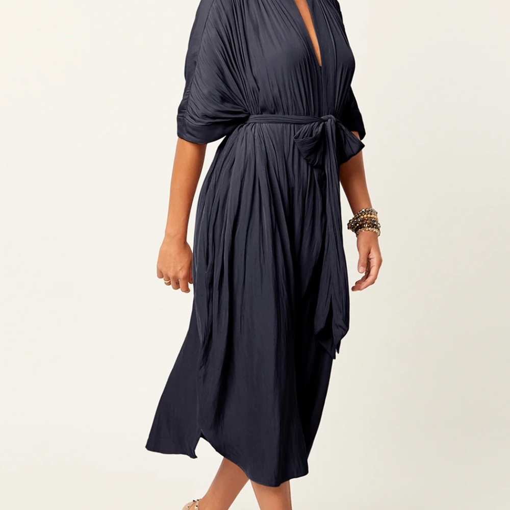 Ever by X The One Dress in night sea, never worn, one size, vegan silk